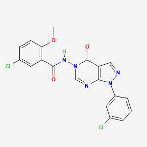 5-chloro-N-(1-(3-chlorophenyl)-4-oxo-1H-pyrazolo[3,4-d]pyrimidin-5(4H)-yl)-2-methoxybenzamide