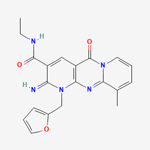 N-Ethyl-1-(2-furylmethyl)-2-imino-10-methyl-5-oxo-1,5-dihydro-2H-dipyrido[1,2-A:2,3-D]pyrimidine-3-carboxamide