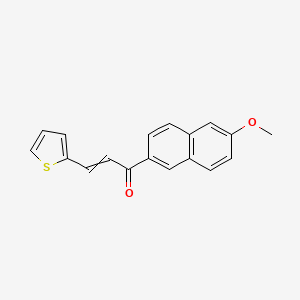 molecular formula C18H14O2S B2842917 1-(6-Methoxynaphthalen-2-yl)-3-thiophen-2-ylprop-2-en-1-one CAS No. 258518-48-8