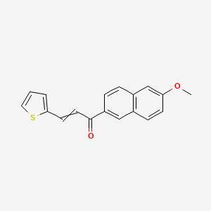molecular formula C18H14O2S B2842917 1-(6-Methoxynaphthalen-2-yl)-3-(thiophen-2-yl)prop-2-en-1-one CAS No. 258518-48-8