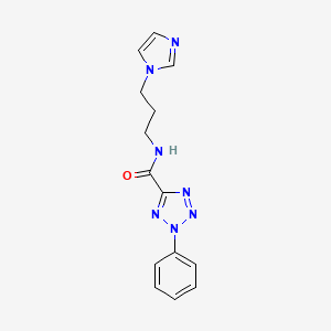 N-(3-(1H-imidazol-1-yl)propyl)-2-phenyl-2H-tetrazole-5-carboxamide