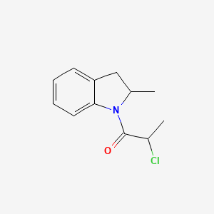 molecular formula C12H14ClNO B2842928 1-(2-Chloropropanoyl)-2-methylindoline CAS No. 568566-38-1