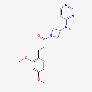 molecular formula C18H22N4O3 B2842932 3-(2,4-Dimethoxyphenyl)-1-{3-[(pyrimidin-4-yl)amino]azetidin-1-yl}propan-1-one CAS No. 2097911-67-4
