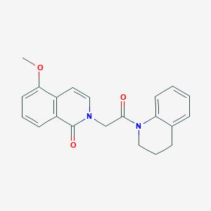 molecular formula C21H20N2O3 B2842933 2-[2-(3,4-dihydro-2H-quinolin-1-yl)-2-oxoethyl]-5-methoxyisoquinolin-1-one CAS No. 868223-26-1