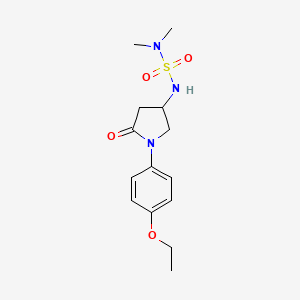 molecular formula C14H21N3O4S B2842940 4-(Dimethylsulfamoylamino)-1-(4-ethoxyphenyl)-2-oxopyrrolidine CAS No. 896312-98-4