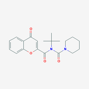 molecular formula C20H24N2O4 B2842947 N-tert-butyl-N-(4-oxo-4H-chromene-2-carbonyl)piperidine-1-carboxamide CAS No. 899950-88-0