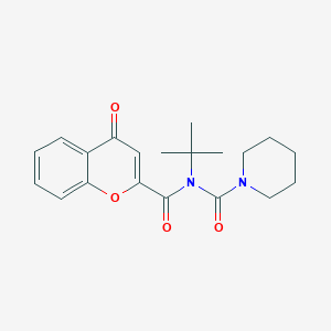 N-(tert-butyl)-N-(4-oxo-4H-chromene-2-carbonyl)piperidine-1-carboxamide