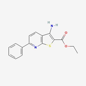 molecular formula C16H14N2O2S B2842951 Ethyl 3-amino-6-phenylthieno[2,3-b]pyridine-2-carboxylate CAS No. 115919-87-4