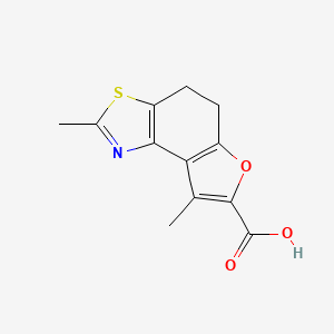 molecular formula C12H11NO3S B2842952 2,8-Dimethyl-4,5-dihydrofuro[3,2-e][1,3]benzothiazole-7-carboxylic acid CAS No. 879916-91-3
