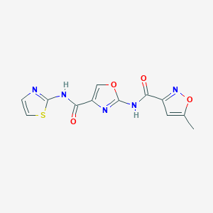 5-methyl-N-(4-(thiazol-2-ylcarbamoyl)oxazol-2-yl)isoxazole-3-carboxamide