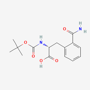 B2842957 (2R)-3-(2-carbamoylphenyl)-2-[(2-methylpropan-2-yl)oxycarbonylamino]propanoic Acid CAS No. 1213116-63-2