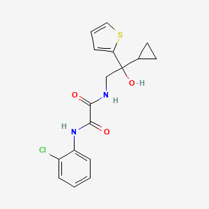 molecular formula C17H17ClN2O3S B2842960 N'-(2-chlorophenyl)-N-[2-cyclopropyl-2-hydroxy-2-(thiophen-2-yl)ethyl]ethanediamide CAS No. 1396887-88-9