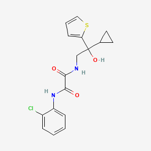 molecular formula C17H17ClN2O3S B2842960 N1-(2-chlorophenyl)-N2-(2-cyclopropyl-2-hydroxy-2-(thiophen-2-yl)ethyl)oxalamide CAS No. 1396887-88-9