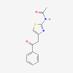 molecular formula C13H12N2O2S B2842974 N-(4-(2-oxo-2-phenylethyl)thiazol-2-yl)acetamide CAS No. 476281-90-0