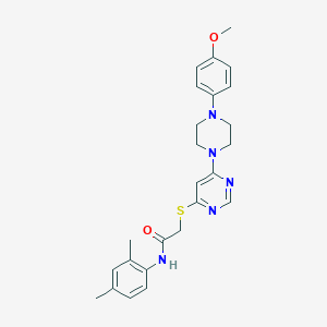 molecular formula C25H29N5O2S B2842994 N-(2,4-dimethylphenyl)-2-({6-[4-(4-methoxyphenyl)piperazin-1-yl]pyrimidin-4-yl}sulfanyl)acetamide CAS No. 1251597-49-5