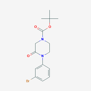 molecular formula C15H19BrN2O3 B2842996 tert-Butyl 4-(3-bromophenyl)-3-oxopiperazine-1-carboxylate CAS No. 873224-95-4