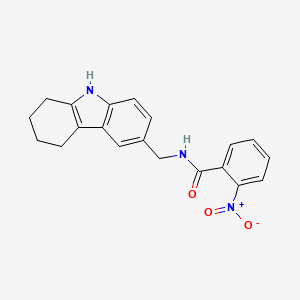 molecular formula C20H19N3O3 B2843014 2-硝基-N-((2,3,4,9-四氢-1H-咔唑-6-基)甲基)苯甲酰胺 CAS No. 852138-35-3