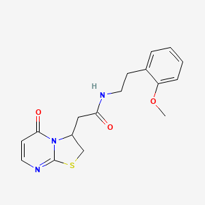 B2843017 N-(2-methoxyphenethyl)-2-(5-oxo-3,5-dihydro-2H-thiazolo[3,2-a]pyrimidin-3-yl)acetamide CAS No. 946263-75-8