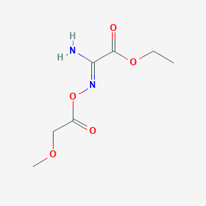 molecular formula C7H12N2O5 B2843020 乙酸 (2Z)-2-氨基-2-(2-甲氧基乙酰)氧基亚胺酸酯 CAS No. 1807939-07-6