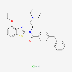 molecular formula C29H34ClN3O2S B2843024 4-benzyl-N-(2-(diethylamino)ethyl)-N-(4-ethoxybenzo[d]thiazol-2-yl)benzamide hydrochloride CAS No. 1216472-72-8