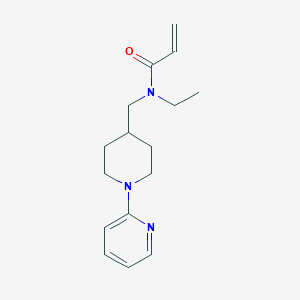 molecular formula C16H23N3O B2843029 N-Ethyl-N-[(1-pyridin-2-ylpiperidin-4-yl)methyl]prop-2-enamide CAS No. 2411243-67-7