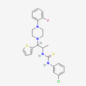 1-(3-Chlorophenyl)-3-(1-(4-(2-fluorophenyl)piperazin-1-yl)-1-(thiophen-2-yl)propan-2-yl)thiourea