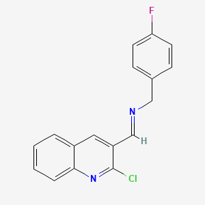 [(2-Chloroquinolin-3-yl)methylidene][(4-fluorophenyl)methyl]amine