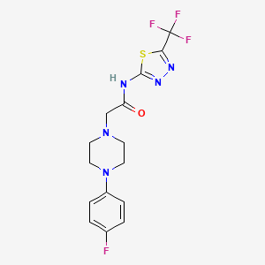 2-[4-(4-fluorophenyl)piperazin-1-yl]-N-[5-(trifluoromethyl)-1,3,4-thiadiazol-2-yl]acetamide