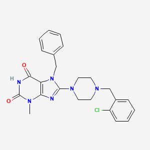 7-Benzyl-8-[4-[(2-chlorophenyl)methyl]piperazin-1-yl]-3-methylpurine-2,6-dione