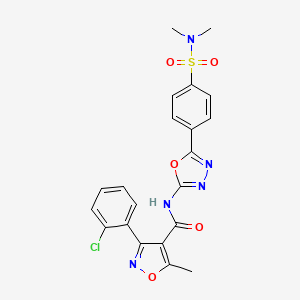 3-(2-chlorophenyl)-N-(5-(4-(N,N-dimethylsulfamoyl)phenyl)-1,3,4-oxadiazol-2-yl)-5-methylisoxazole-4-carboxamide