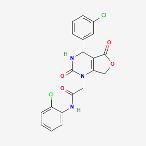 N-(2-chlorophenyl)-2-(4-(3-chlorophenyl)-2,5-dioxo-3,4-dihydrofuro[3,4-d]pyrimidin-1(2H,5H,7H)-yl)acetamide