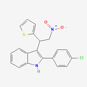 2-(4-chlorophenyl)-3-[2-nitro-1-(2-thienyl)ethyl]-1H-indole