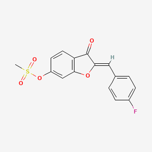 (Z)-2-(4-fluorobenzylidene)-3-oxo-2,3-dihydrobenzofuran-6-yl methanesulfonate