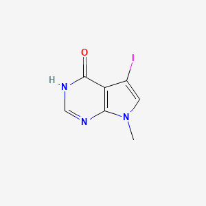 molecular formula C7H6IN3O B2843071 5-iodo-7-methyl-7H-pyrrolo[2,3-d]pyrimidin-4-ol CAS No. 1459230-34-2