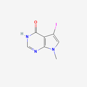 molecular formula C7H6IN3O B2843071 5-碘-7-甲基-1H-吡咯并[2,3-d]嘧啶-4-酮 CAS No. 1459230-34-2