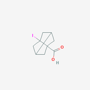molecular formula C9H11IO2 B2843076 5-Iodotricyclo[3.3.0.03,7]octane-1-carboxylic acid CAS No. 2580197-37-9