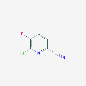 molecular formula C6H2ClFN2 B2843079 6-氯-5-氟吡啶甲腈 CAS No. 1256811-91-2