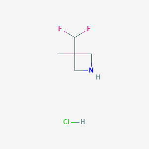 molecular formula C5H10ClF2N B2843082 3-(Difluoromethyl)-3-methylazetidine hydrochloride CAS No. 2227206-51-9
