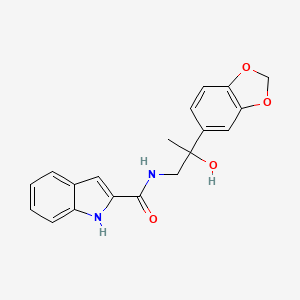 molecular formula C19H18N2O4 B2843083 N-(2-(benzo[d][1,3]dioxol-5-yl)-2-hydroxypropyl)-1H-indole-2-carboxamide CAS No. 1790198-30-9