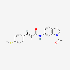 B2843084 (E)-N-(1-acetylindolin-6-yl)-3-(4-(methylthio)phenyl)acrylamide CAS No. 1798403-39-0