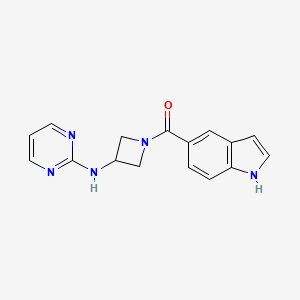 (1H-indol-5-yl)(3-(pyrimidin-2-ylamino)azetidin-1-yl)methanone
