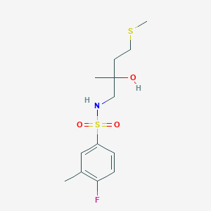 4-fluoro-N-(2-hydroxy-2-methyl-4-(methylthio)butyl)-3-methylbenzenesulfonamide