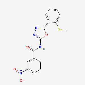 N-(5-(2-(methylthio)phenyl)-1,3,4-oxadiazol-2-yl)-3-nitrobenzamide