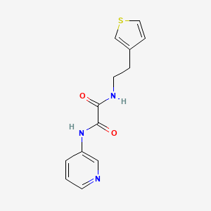 B2843112 N1-(pyridin-3-yl)-N2-(2-(thiophen-3-yl)ethyl)oxalamide CAS No. 1251560-52-7