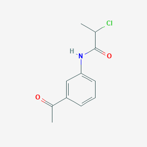molecular formula C11H12ClNO2 B2843114 N-(3-acetylphenyl)-2-chloropropanamide CAS No. 379255-80-8