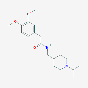 molecular formula C19H30N2O3 B2843123 2-(3,4-dimethoxyphenyl)-N-((1-isopropylpiperidin-4-yl)methyl)acetamide CAS No. 946210-28-2