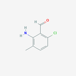 molecular formula C8H8ClNO B2843125 2-Amino-6-chloro-3-methylbenzaldehyde CAS No. 1598290-86-8