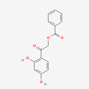 molecular formula C15H12O5 B2843127 2-(2,4-Dihydroxyphenyl)-2-oxoethyl benzoate CAS No. 143091-87-6