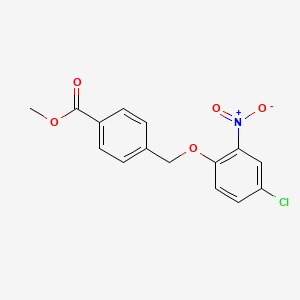 molecular formula C15H12ClNO5 B2843135 Methyl 4-[(4-chloro-2-nitrophenoxy)methyl]benzoate CAS No. 488110-29-8