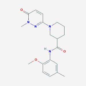 molecular formula C19H24N4O3 B2843138 N-(2-methoxy-5-methylphenyl)-1-(1-methyl-6-oxo-1,6-dihydropyridazin-3-yl)piperidine-3-carboxamide CAS No. 1396761-65-1